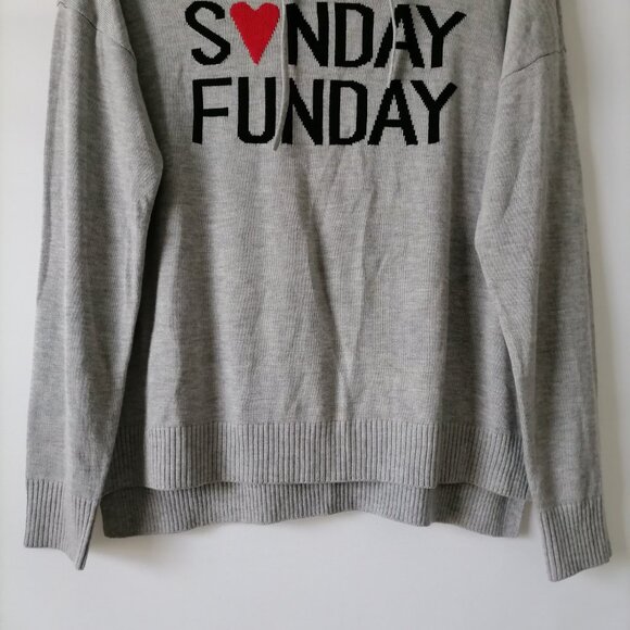 Rachael Zoe Womens Gray Sunday Funday Drop Shoulder Pullover Hoodie Size M - Picture 4 of 9